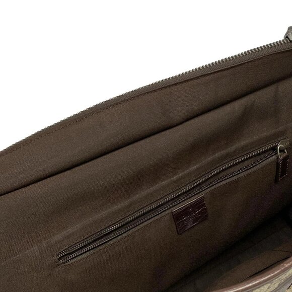 Auth GUCCI GG Supreme 181082 Beige Dark Brown PVC Leather - Shoulder Bag - Picture 14 of 16